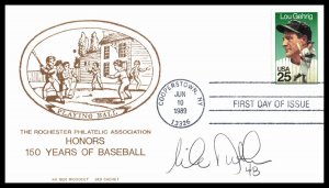 1989 Lou Gehrig The Iron Horse baseball Sc 2417 FDC signed Mike Butcher (1K