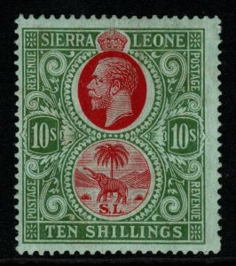 SIERRA LEONE SG127 1912 5/= RED & GREEN/GREEN MTD MINT