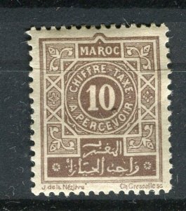 FRENCH COLONIES; MOROCCO 1917 early Postage Due issue Mint hinged 10c. value