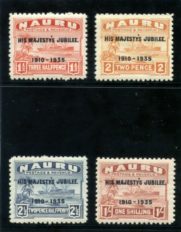 Nauru 1935 KGV Silver Jubilee set complete superb MNH. SG 40-43. Sc 31-34.