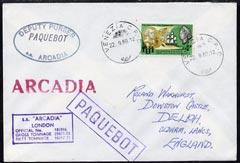 Fiji used in Venice (Italy) 1968 Paquebot cover to Englan...