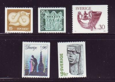 Sweden Sc 1173-77 1976 Art & Crafts stamp set mint NH