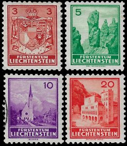 Liechtenstein 1934 Sc 116-18 120 MH vf (118 U, others sm faults)