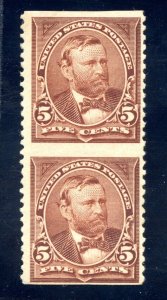 US SCOTT #255c IMPERF PAIR UNUSED-REGUMMED W/ PSE CERT (4/25/24 GP)