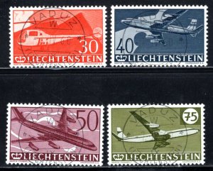 Liechtenstein #C34-C37  Used    VF   CV $10.75 ....   3510409