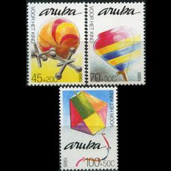 ARUBA 1988 - Scott# B13-5 Children Toys Set of 3 NH