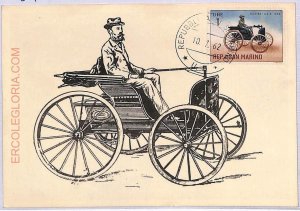 ad8770 - SAN MARINO - POSTAL HISTORY - Maximum Card - 1962, CARS Automobile-