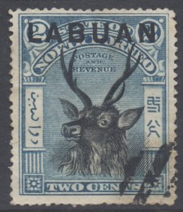 Labuan North Borneo Scott 73 - SG90, 1897 Sambar Stag 2c used cto