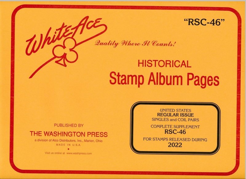 WHITE ACE 2022 US Regular Issue Singles & Coil Pairs Album Supplement RSC-46