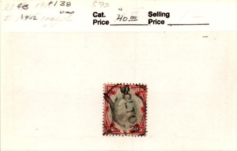 Great Britain, Postage Stamp, #138 Used, 1902 King Edward (AJ)
