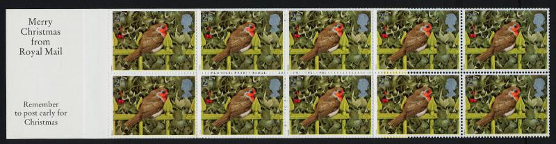 Great Britain 1635 Booklet BK805 MNH Christmas, Bird, Robin