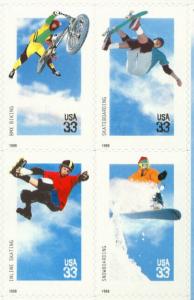 1999 sheet Extreme Sports Sc# 3321-3324