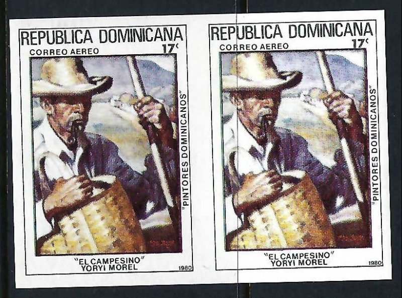 Dominican Repubic C319 MNH IMPERF PAIR Z5289