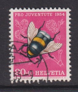 Switzerland   #B239  used  1954  Pro Juventute  20c bee