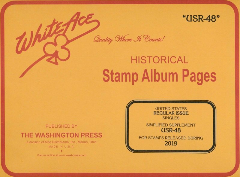 WHITE ACE 2019 US Regular Issue Singles Simplified Album Supplement USR-48