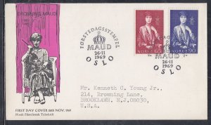 Norway Scott 549-50 FDC - Queen Maud