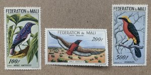 Mali 1960 Birds set of 3, MNH. Scott C2-C4, CV $30.00