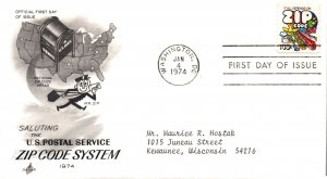 US 1511 Zip Code Artcraft Typed FDC