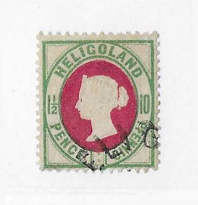 Heligoland  Sc #17a  10pfg used VF