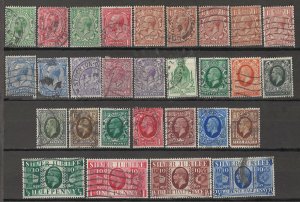 COLLECTION LOT OF #1853 GREAT BRITAIN 29 STAMPS 1912+ CV+$48 CLEARANCE