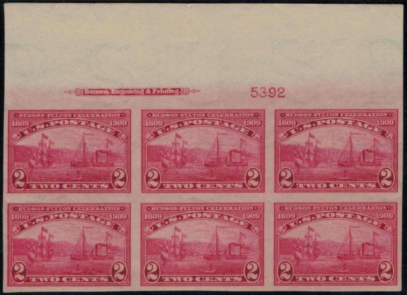 373 SUPERB OG NH, LARGE TOP, A select imperf plate b..MORE.. p1332