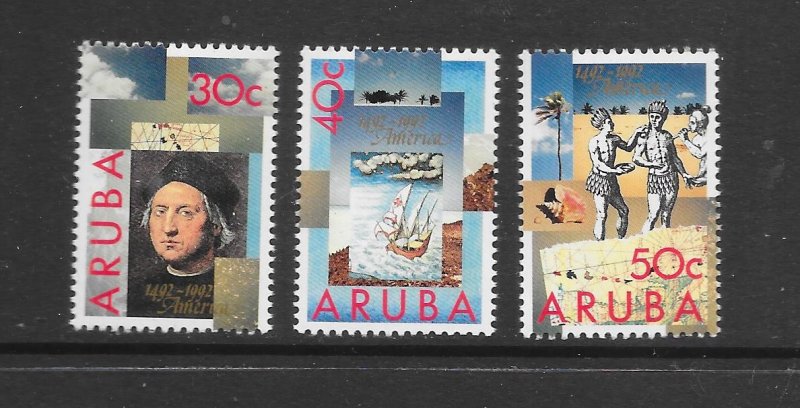 ARUBA #83-85 DISCOVERY OF AMERICA  MNH