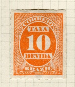 BRAZIL; 1890s early classic TAXA Devida issue Mint hinged 10r. value