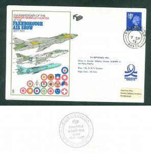 Great Britain. 1972 Flight Cover. 21 Th. Anniv. H. Siddeley, Farnborough. Adr.