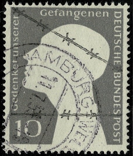 GERMANY 1953 COMMEMORATING P.O.W. USED (VFU) SG1091 Wmk.NO P.14 SUPERB
