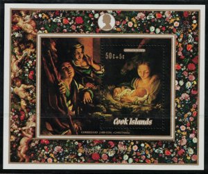 Cook Is. Christmas Painting 'The Holy Night' by Correggio MS 1972 MNH