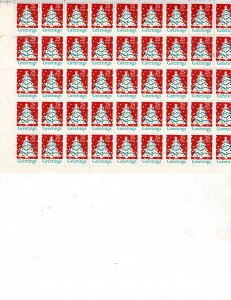 Christmas Tree 25c US Postage Sheet #2515 VF MNH