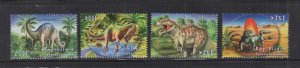 Central Africa #1430-33 (2001 Dinosaurs set)  VFMNH CV $6.00