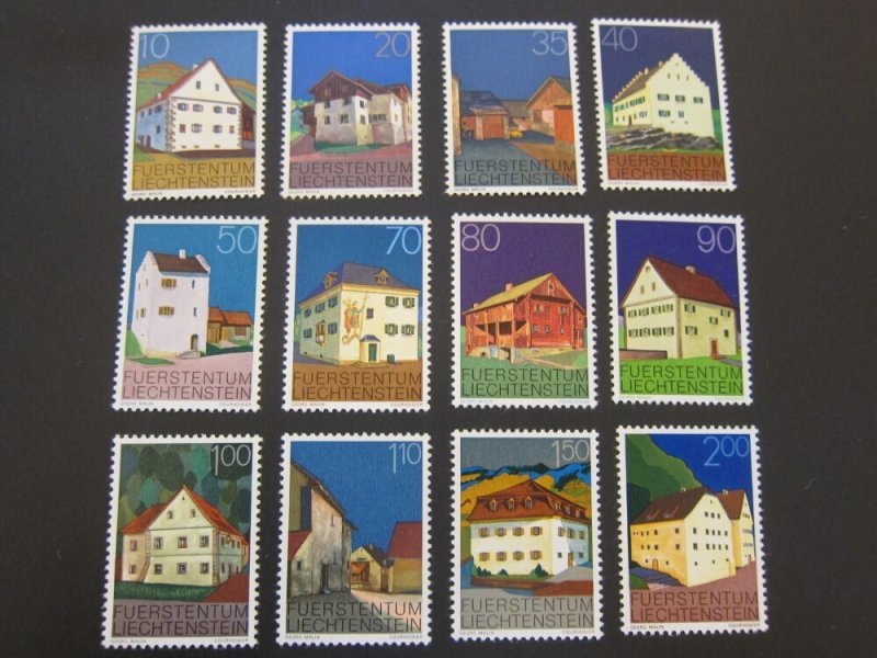 Liechtenstein 1978 Sc 638-49 set MNH
