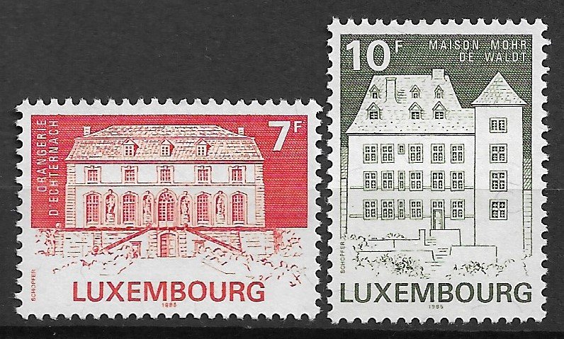 1985 Luxembourg 736-7 Historic Monuments MNH C/S of 2