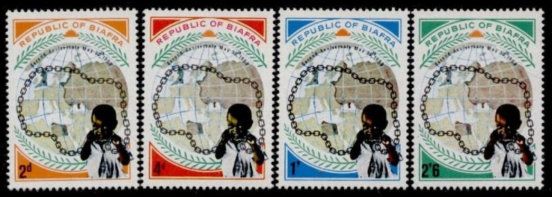 Biafra MI 35-8 MNH Map