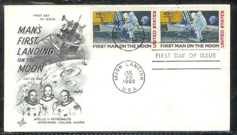 C76 First Man on the Moon Unaddressed ArtCraft FDC