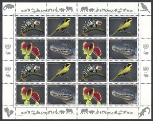 United Nations NY #1265-1268 $1.20 Endangered Species (2021). Full sheet. MNH