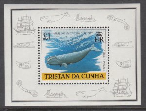 Tristan da Chuna 438 Whale Souvenir Sheet MNH VF