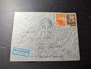 1937 Austria Airmail Cover Vienna 1 to Tel Aviv Palestine