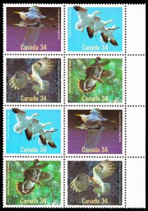 Canada Scott 1098a Block of 8 (1986 ) Mint NH VF M