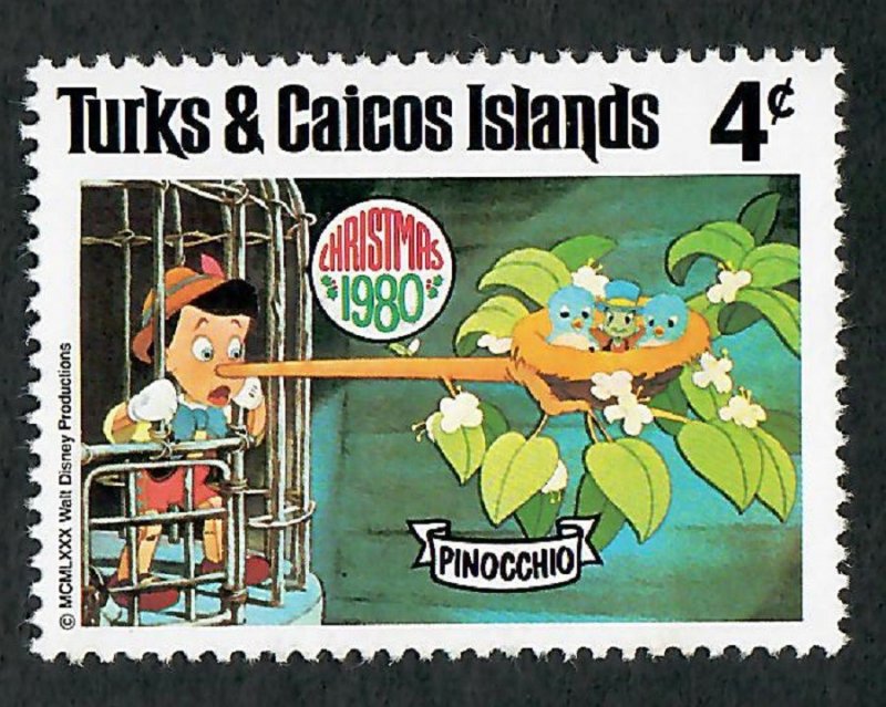 Turks and Caicos #447 Disney Mint Hinged single
