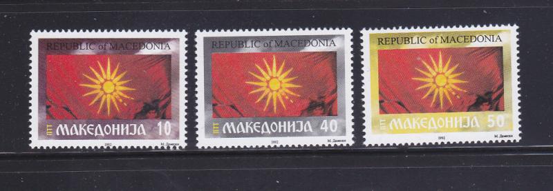 Macedonia 5-7 Set MNH Flags