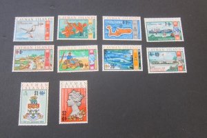 Cayman Islands 1969 Sc 227,30-31,33-5,8.39-41 MNH