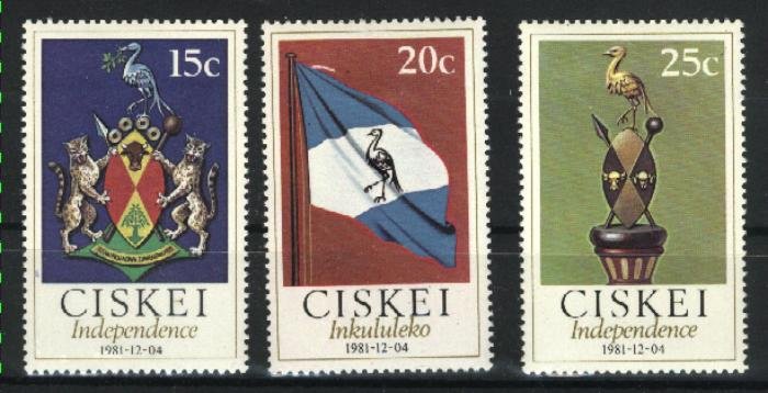 South Africa-Ciskei 2-4   Mint NH VF 1981 PD