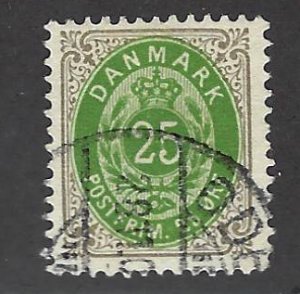 Denmark SC#50 Used F-VF SCV$19.50....Fill a Great Spot!