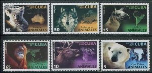 Cuba 2011, Animals 6v, MNH