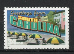 3600 * SOUTH CAROLINA  * U.S. Postage Stamp  MNH