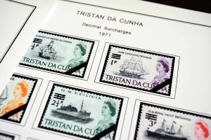 COLOR PRINTED TRISTAN DA CUNHA 1952-2010 STAMP ALBUM PAGES (139 illustr. pages)