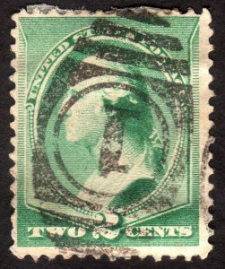 1887, US 2c, Washington, Used, Sc 213