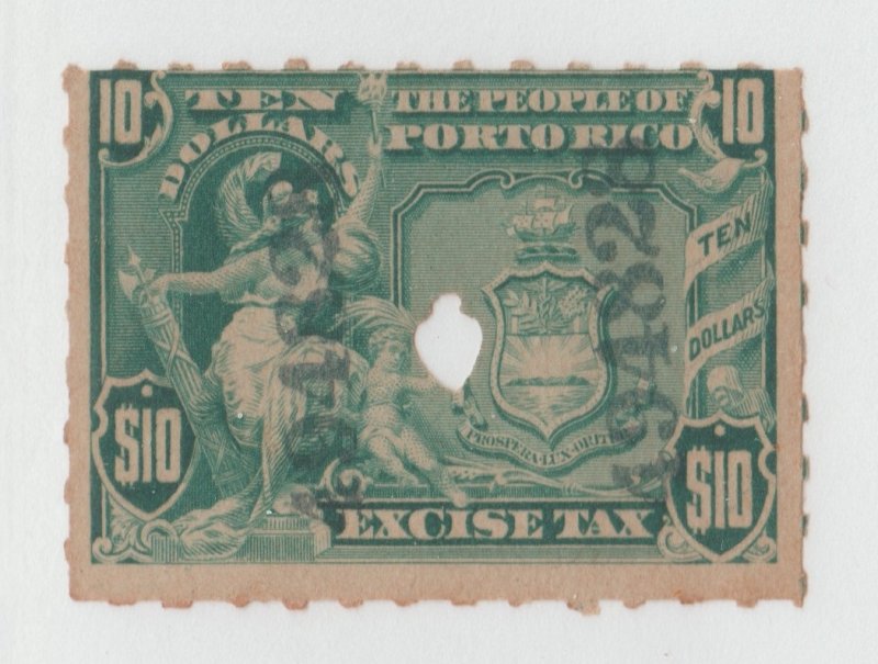 Puerto Rico Revenue fiscal Cinderella stamp 10-12-43a tnx